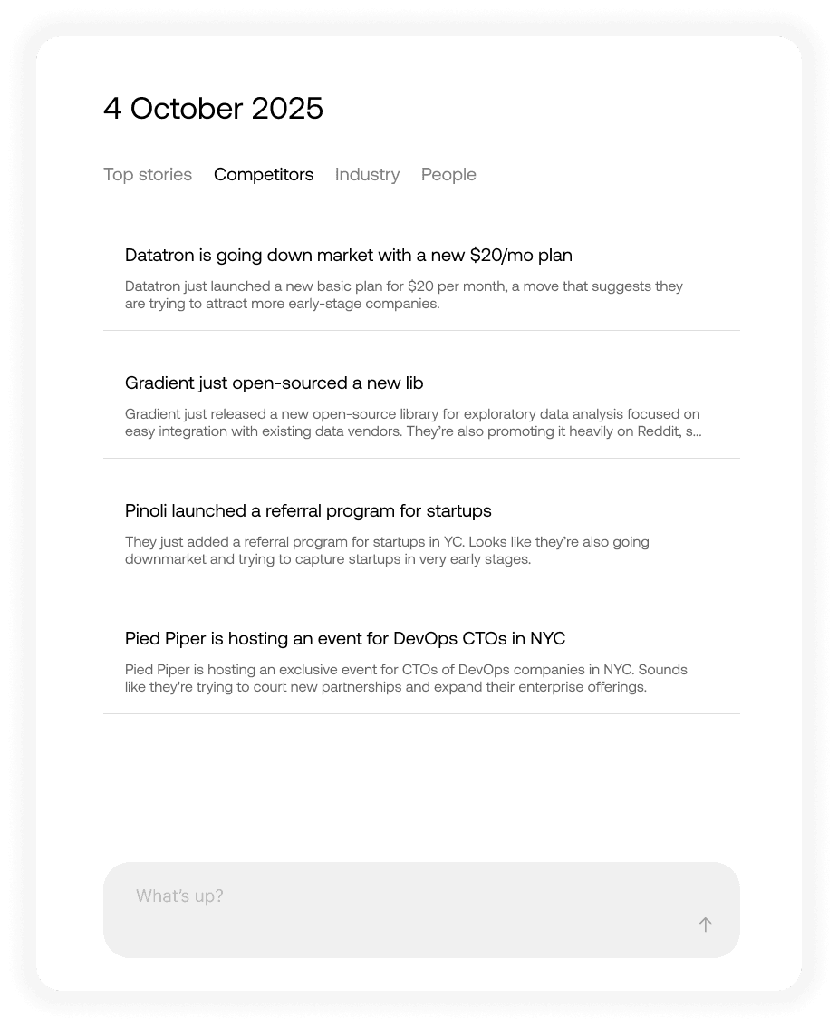 Daily briefing example